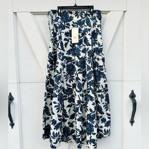 Super Natural by Secret Mission Blue & White Floral Skirt/Dress
